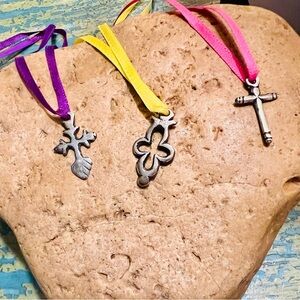 Silver Cross Charm Pendants